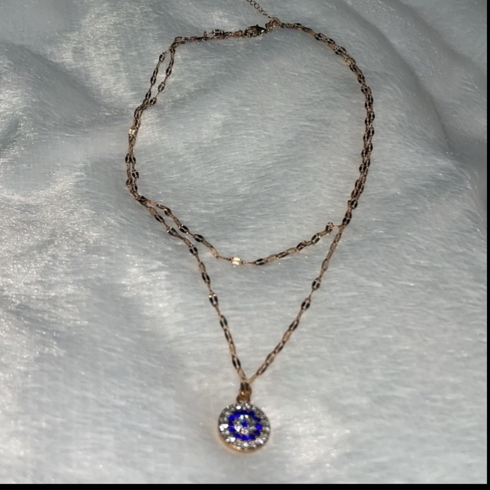 Golden toned double  necklace